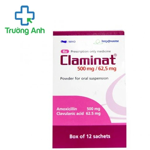 Claminat IMP 500mg/62,5mg - Thuốc điều trị nhiễm khuẩn