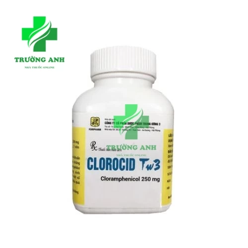Clorocid Tw3 250mg (lọ 400 viên) - Điều trị viêm màng não