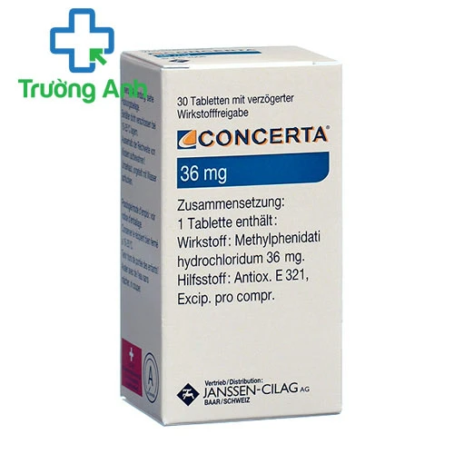 Concerta 36mg - Thuốc điều trị rối loạn tăng động của Janssen