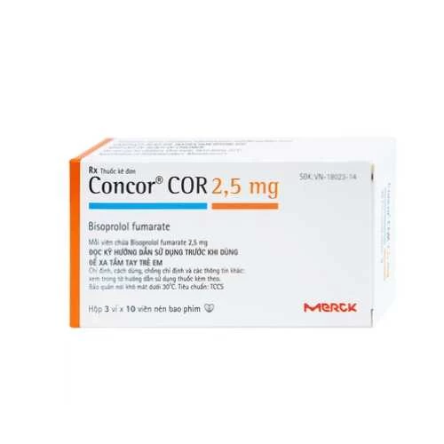 Concor Cor 2,5mg - Thuốc điều trị cao huyết áp hiệu quả
