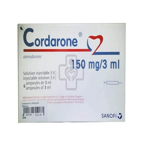 Cordarone 150mg/3ml - Thuốc điều trị rối loạn nhịp tim nặng của Pháp