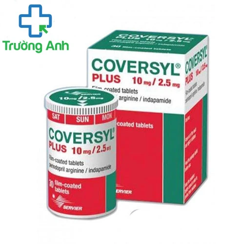 Coversyl Plus 10mg/2.5mg - Thuốc điều trị tăng huyết áp nguyên phát