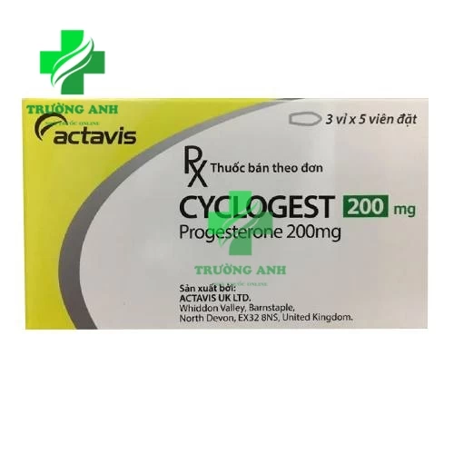 Cyclogest 200mg Actavis -  Thuốc điều trị cho phụ nữ hiếm muộn