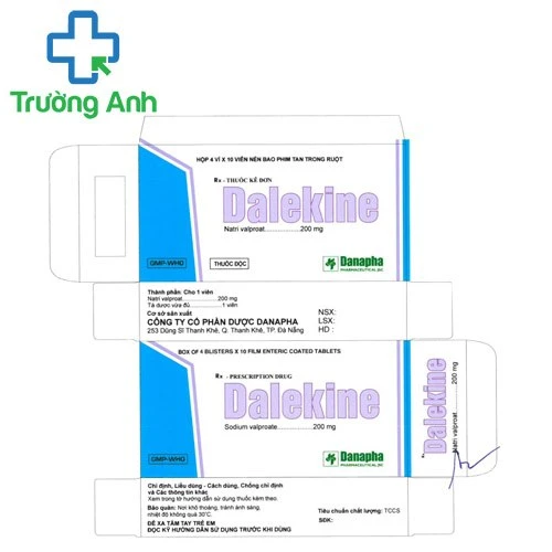 DALEKINE 200mg (Viên nén) - Thuốc điều trị động kinh của Danapha