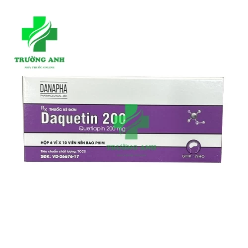 DAQUETIN 200 - Thuốc điều trị tâm thần phân liệt của Danapha