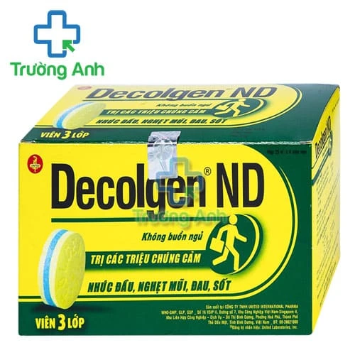 Decolgen ND - Thuốc điều trị các triệu chứng của cảm cúm 