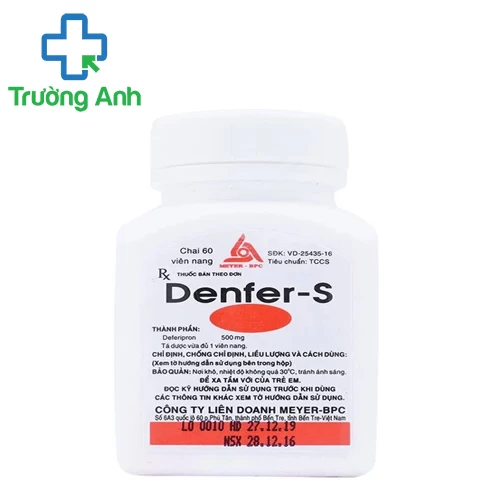 Denfer-S - Giúp điều trị nhiễm hemosiderin trong truyền máu