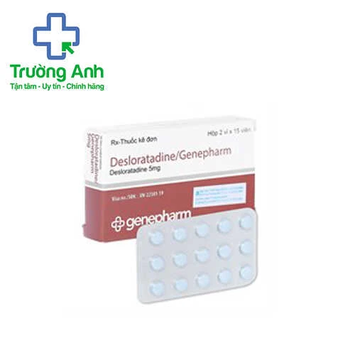 Desloratadine/Genepharm - Thuốc điều trị viêm mũi dị ứng, mày đay tự phát