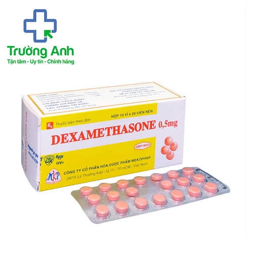 Dexamethasone 0,5mg Mekophar - Thuốc điều trị hen, viêm thanh quản