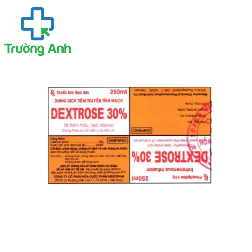 Dextrose 30% - Cung cấp nước và năng lượng cho cơ thể của Mekophar