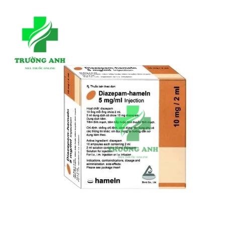 Diazepam-Hameln 5mg/ml Injection - Thuốc chống lo âu, co giật  