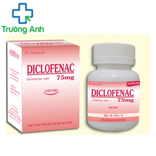 DICLOFENAC 75 MG Tipharco - Thuốc điều trị giảm đau ngắn hạn