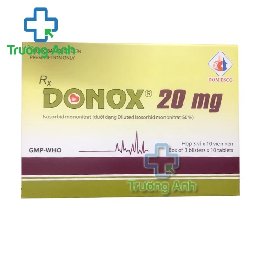 Donox 20mg - Thuốc điều trị đau thắt ngực hiệu quả của Domesco