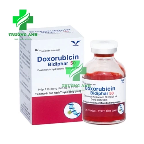 Doxorubicin Bidiphar 50 - Điều trị các bệnh ung thư hiệu quả