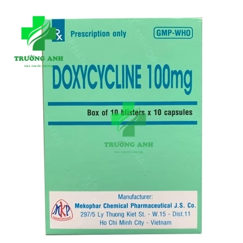 Doxycycline 100mg Mekophar - Thuốc trị nhiễm khuẩn