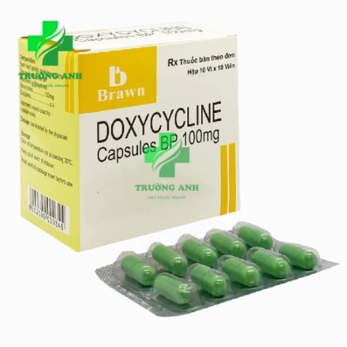 Doxycycline Capsules BP Brawn - Điều trị tả, lỵ và nhiễm khuẩn