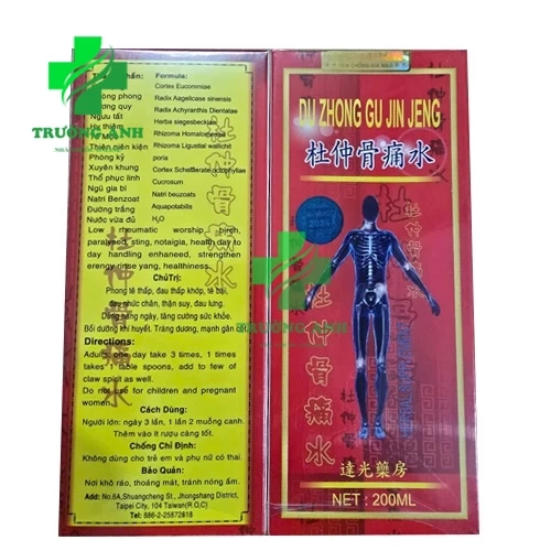 Dầu Du Zhong Gu Jin Jeng 200ml - Hỗ trợ điều trị đau thấp khớp