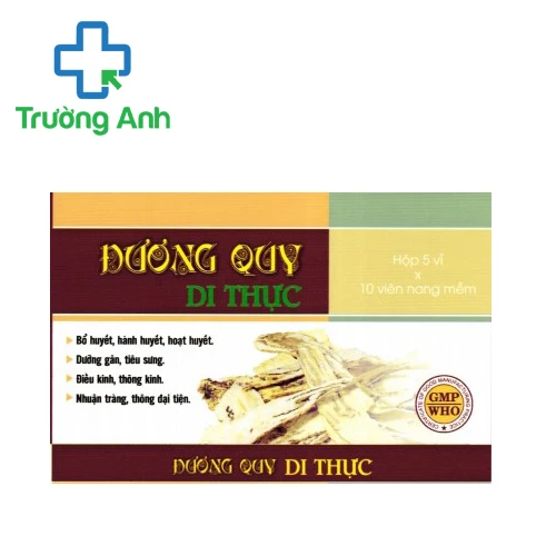 Đương quy di thực - Bổ huyết, điều kinh, nhuận tràng