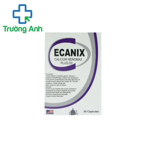 Ecanix - Giúp bổ sung canxi, vitamin D3 cho cơ thể của Mỹ