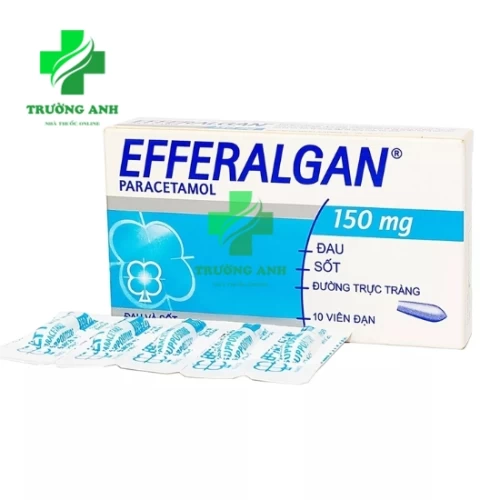 Efferalgan 150mg (viên đặt) - Thuốc giảm đau, hạ sốt cho trẻ nhỏ