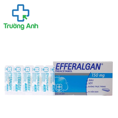 Efferalgan 150mg (viên đặt) - Thuốc giảm đau, hạ sốt cho trẻ nhỏ
