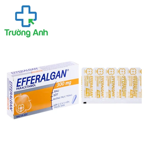 Efferalgan 300mg (viên đặt) - Thuốc giảm đau, hạ sốt cho trẻ nhỏ