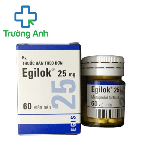 Egilok 25mg - Thuốc điều trị cao huyết áp, bệnh tim mạch