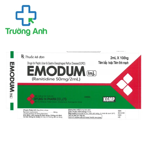 Emodum inj 50mg/2ml - Điều trị loét dạ dày-tá tràng của Hàn Quốc