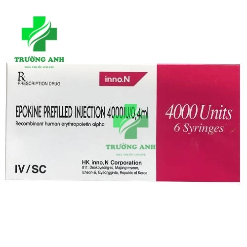 Epokine Prefilled injection 4000 IU/0,4 ml CJ Healthcare - Thuốc kích hồng cầu hiệu quả