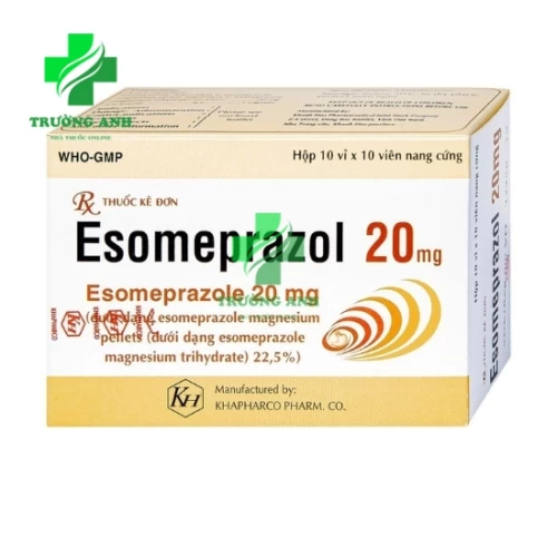 Esomeprazol 20mg Khapharco - Thuốc điều trị trào ngược dạ dày