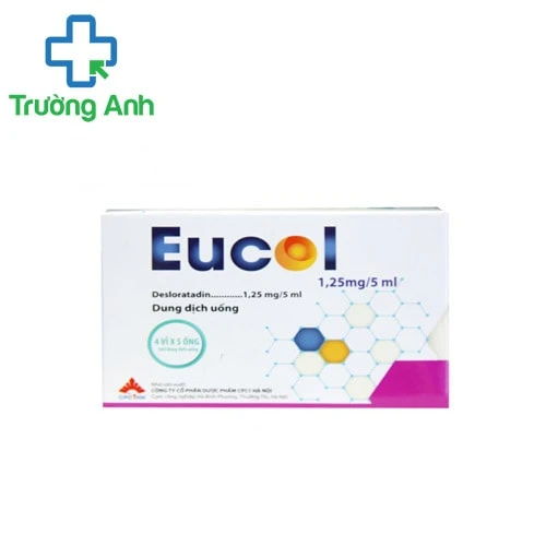 Eucol 1,25mg/5ml - Giúp điều trị viêm mũi dị ứng, mày đay hiệu quả
