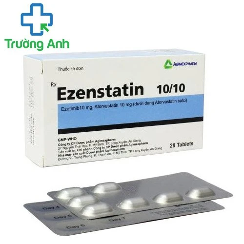 Ezenstatin 10/10 - Thuốc kiểm soát mỡ máu kết hợp chế độ ăn hợp lý