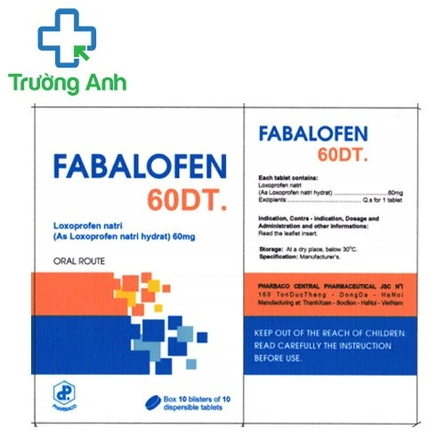 Fabalofen 60 DT - Thuốc điều trị viêm xương khớp hiệu quả của Pharbaco