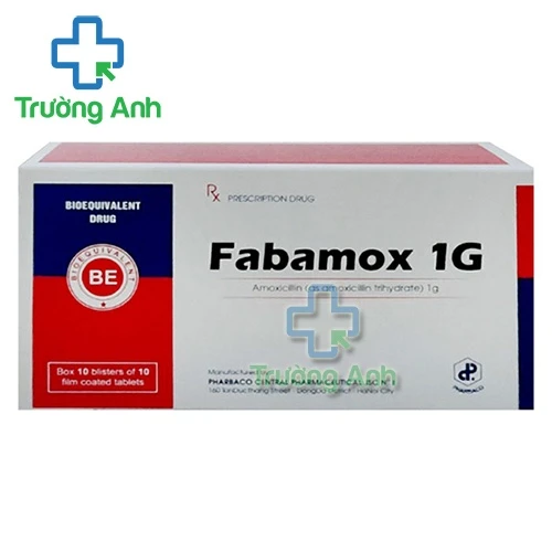 Fabamox 1g - Thuốc điều trị nhiễm khuẩn hiệu quả của Pharbaco