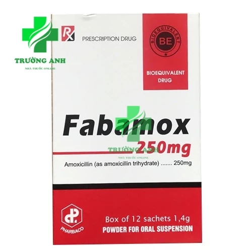 Fabamox 250mg (Bột pha hỗn dịch) - Thuốc điều trị nhiễm khuẩn hiệu quả