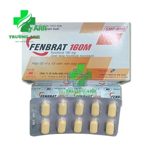 Fenbrat 160M Mebiphar - Thuốc hỗ trợ điều trị tăng Cholesterol máu
