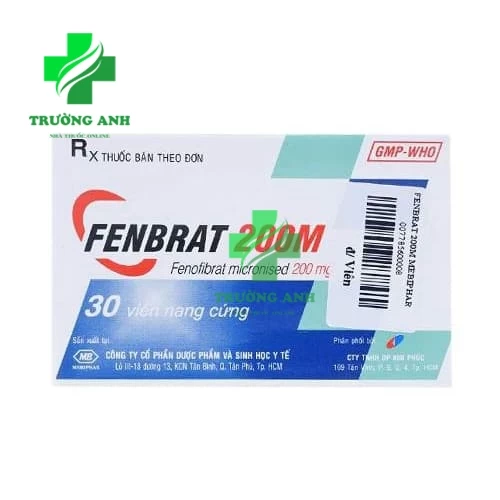 Fenbrat 200M Mebiphar - Thuốc hỗ trợ điều trị tăng Cholesterol máu