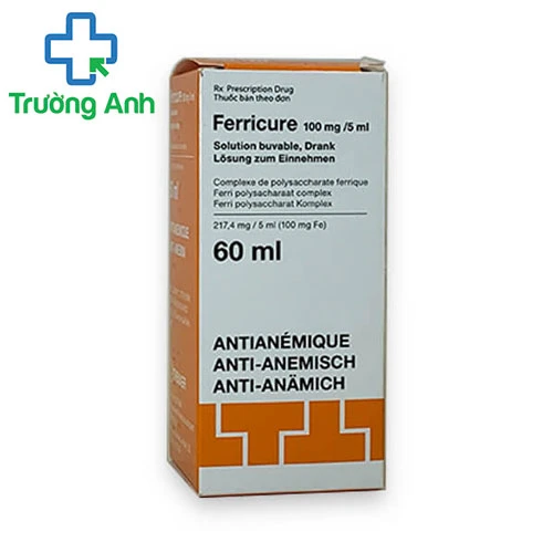 Ferricure 100mg/5ml - Điều trị thiếu máu, thiếu sắt hiệu quả của Bỉ