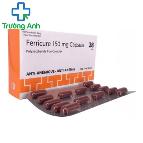 Ferricure 150mg Capsule - Điều trị thiếu sắt, thiếu máu của Bỉ