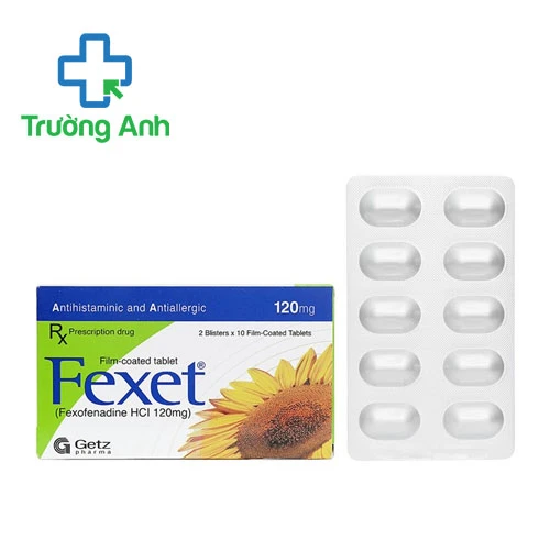 Fexet 120mg Getz Pharma - Thuốc điều trị hắt hơi, sổ mũi, ngứa mũi