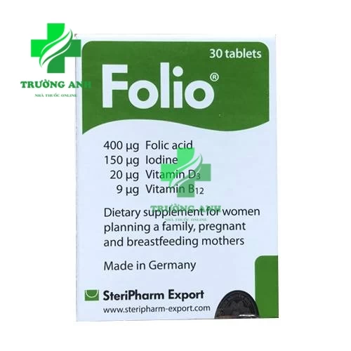 Folio SteriPharm - Bổ sung Axit folic, I ốt và các dưỡng chất