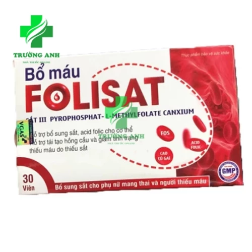 BỔ MÁU FOLISAT VGAS - Sản phẩm hỗ trợ bổ sung sắt và acid folic