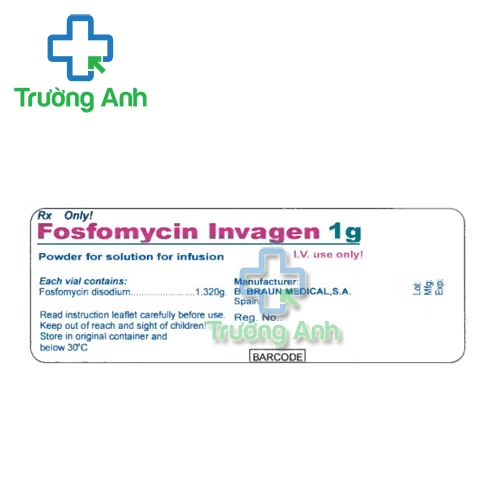 Fosfomycin Invagen 1g - Thuốc điều trị nhiễm khuẩn nặng