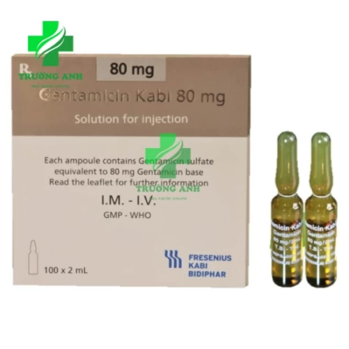 Gentamicin Kabi 80mg/2ml - Thuốc điều trị nhiễm khuẩn nặng toàn thân
