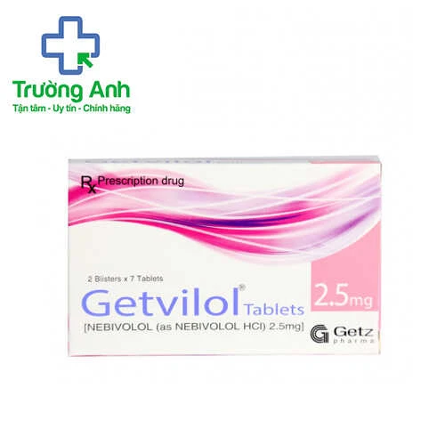 Getvilol Tablets 2.5mg - Thuốc điều trị tăng huyết áp, suy tim