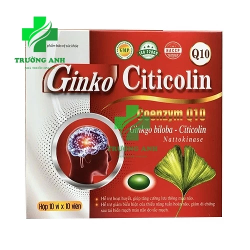 Ginko Citicolin Q10 - Hỗ trợ tăng cường tuần hoàn máu não