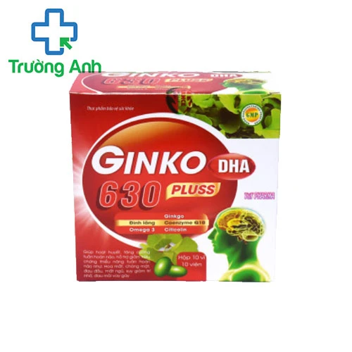 Ginko DHA 630 Pluss - Giúp tăng cường lưu thông máu não hiệu quả