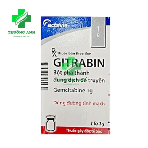 Gitrabin 1g - Thuốc điều trị ung thư hiệu quả của Italy