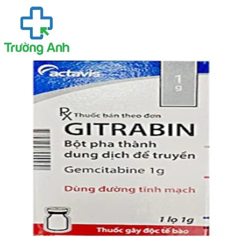 Gitrabin 1g - Thuốc điều trị ung thư hiệu quả của Italy