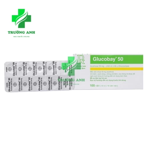 Glucobay 50mg - Thuốc điều trị đái tháo đường kết hợp chế độ ăn kiêng